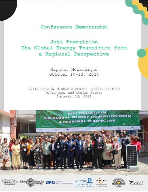 Conference Memorandum Just Transition Maputo 2024 cover